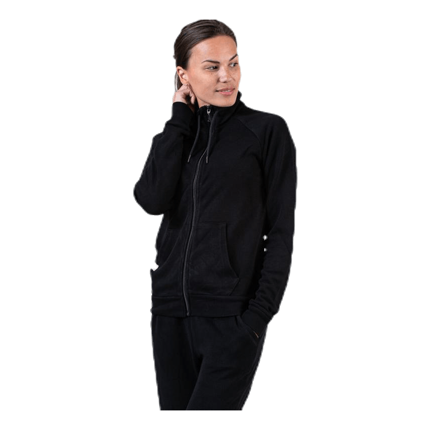 Jenna Zip Sweat Black