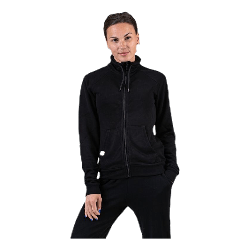 Jenna Zip Sweat Black