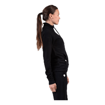 Jenna Zip Sweat Black