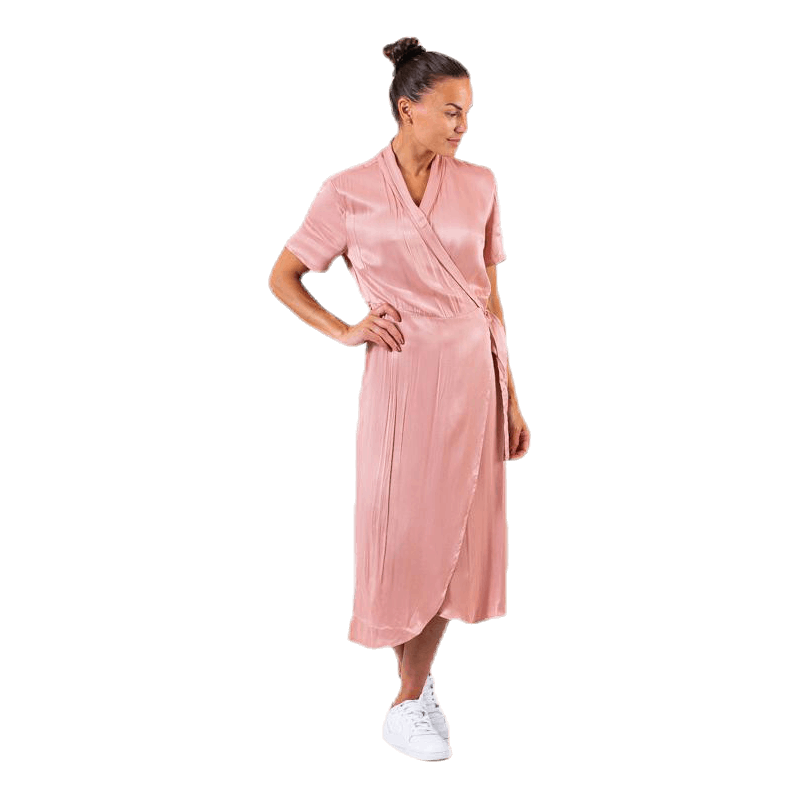 Jean Ss Wrap Dress Pink