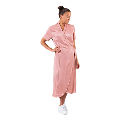 Jean Ss Wrap Dress Pink