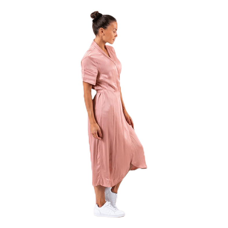 Jean Ss Wrap Dress Pink