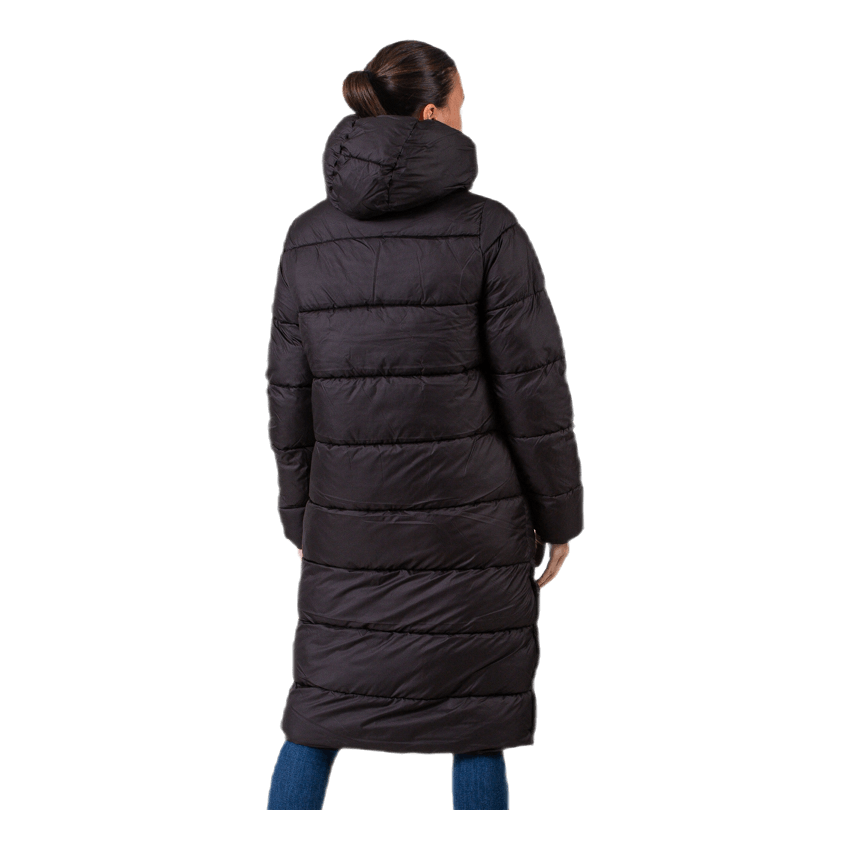 Cammie Long Quilted Coat Black