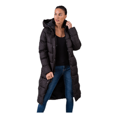 Cammie Long Quilted Coat Black