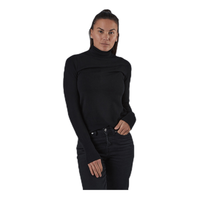 Venice L/S Rollneck Pullover Knt Black