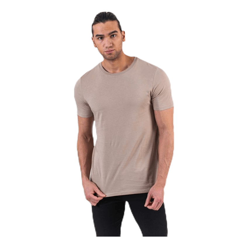 Organic Basic Tee Ss O-Neck Beige