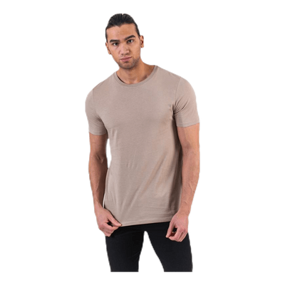 Organic Basic Tee Ss O-Neck Beige