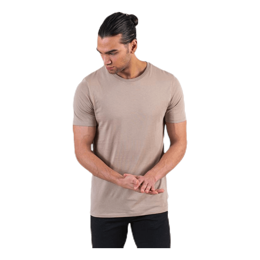 Organic Basic Tee Ss O-Neck Beige