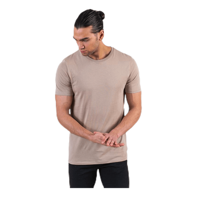 Organic Basic Tee Ss O-Neck Beige