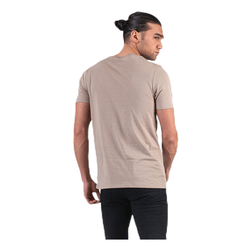 Organic Basic Tee Ss O-Neck Beige