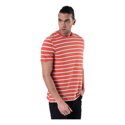 Striped Tee Ss Crew Neck Red