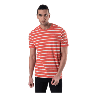 Striped Tee Ss Crew Neck Red