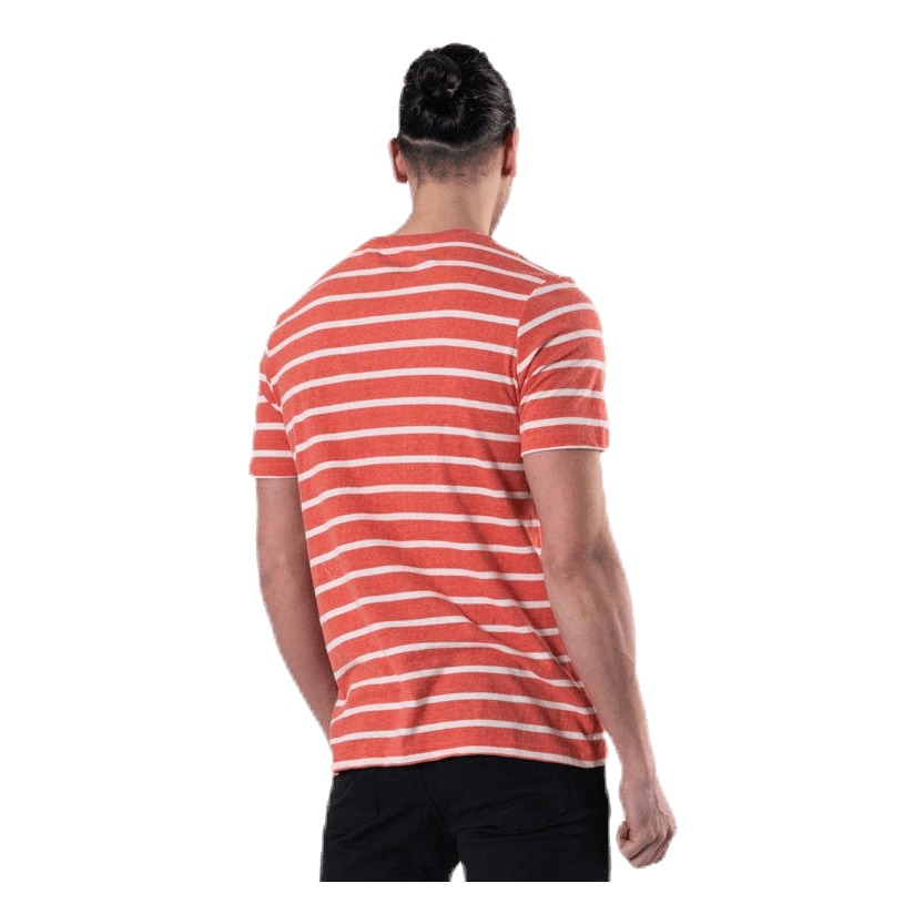 Striped Tee Ss Crew Neck Red