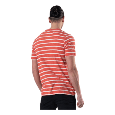 Striped Tee Ss Crew Neck Red