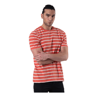 Striped Tee Ss Crew Neck Red