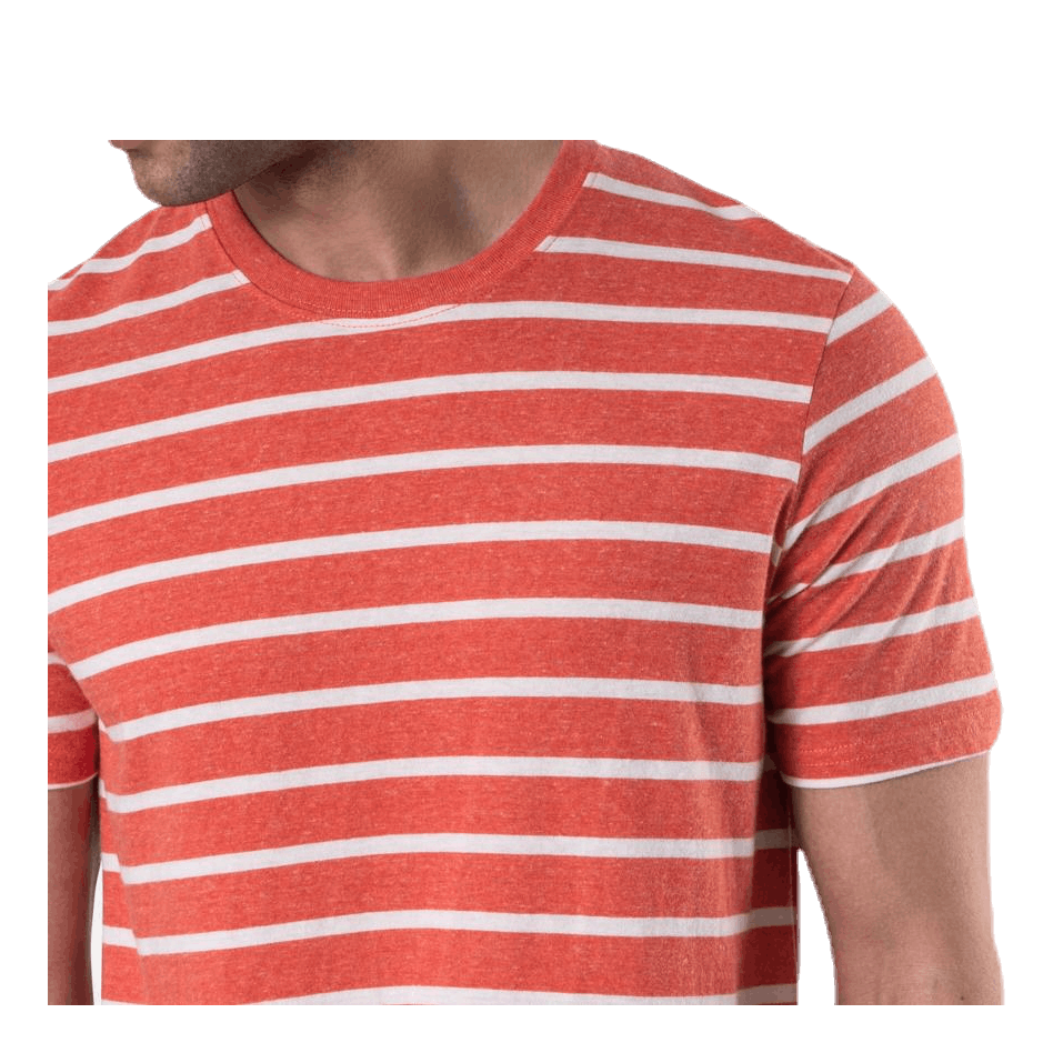 Striped Tee Ss Crew Neck Red