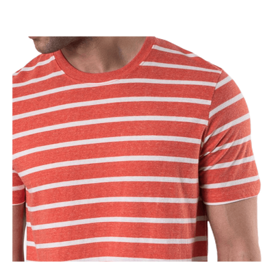 Striped Tee Ss Crew Neck Red