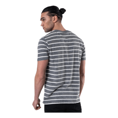 Striped Tee Ss Crew Neck Grey