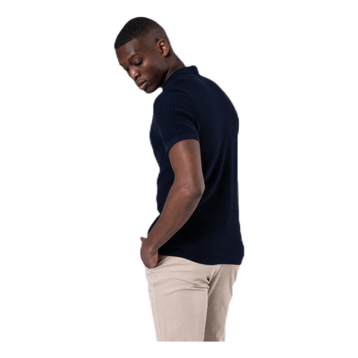 Bristol Knit Ss Polo Blue