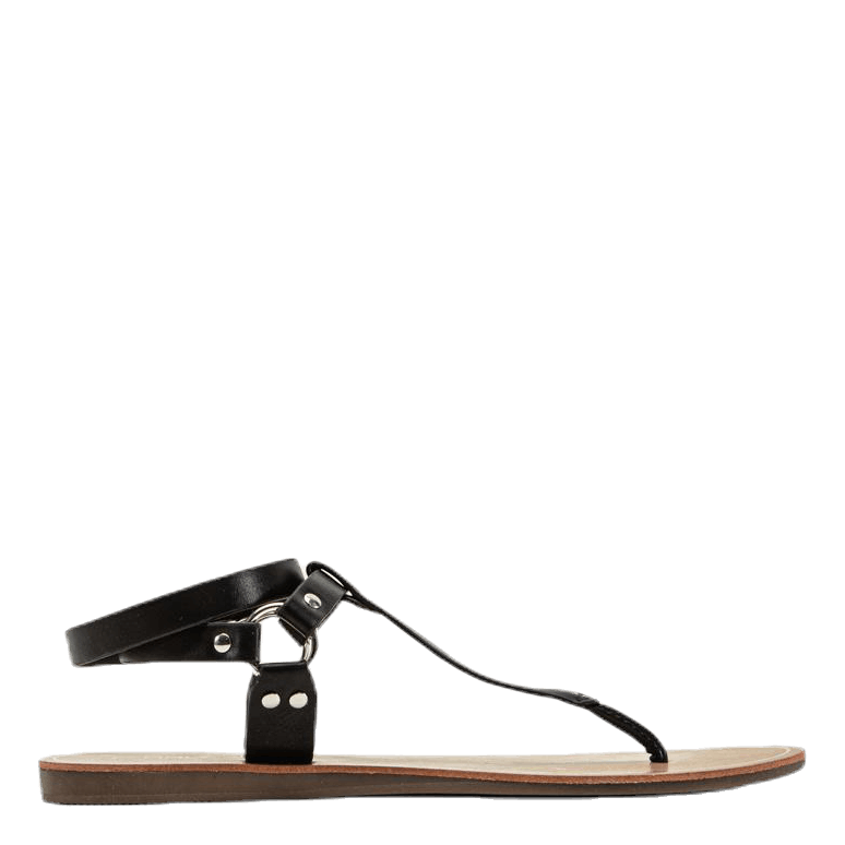 Maya Pu Ankle Wrap Sandal Black