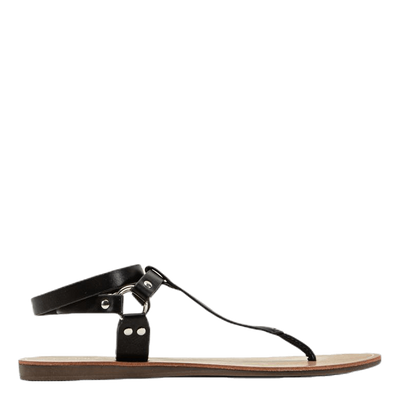 Maya Pu Ankle Wrap Sandal Black