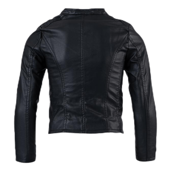 Freya Faux Leather Biker Otw Black