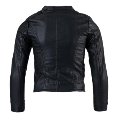 Freya Faux Leather Biker Otw Black