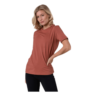 Ria Ss Fold Up Solid Tee Brown