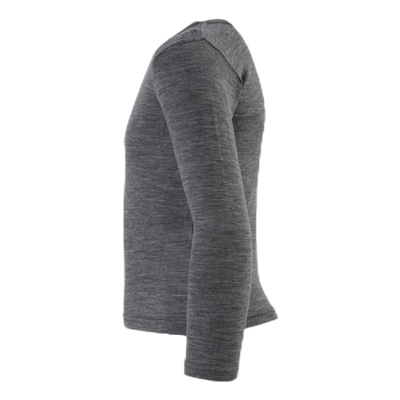 Wang Wool Plain Ls Top Grey