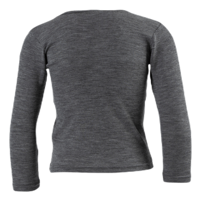 Wang Wool Plain Ls Top Grey