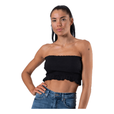 Sunny Bandeau Smock Top Black