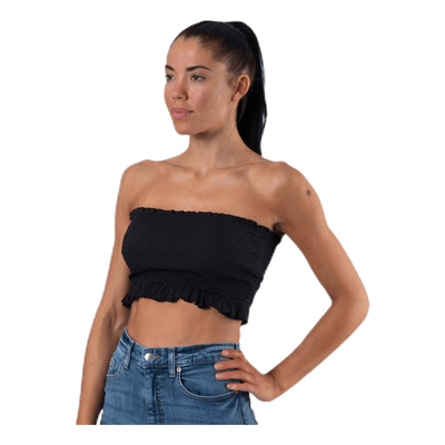 Sunny Bandeau Smock Top Black