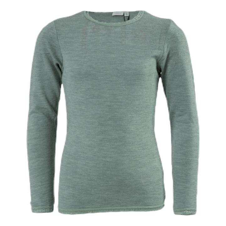 Wang Wool Needle Ls Top Green