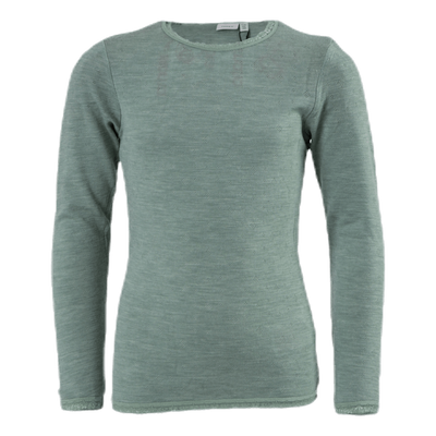 Wang Wool Needle Ls Top Green