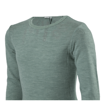 Wang Wool Needle Ls Top Green