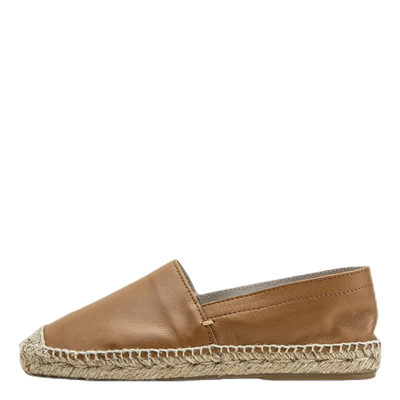 Katie Leather Espadrille Brown