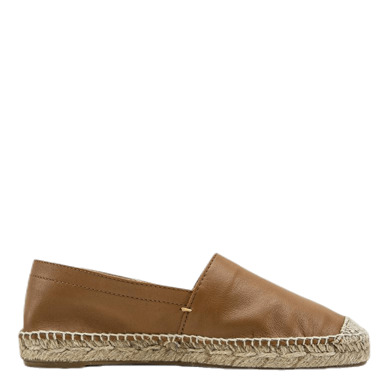 Katie Leather Espadrille Brown