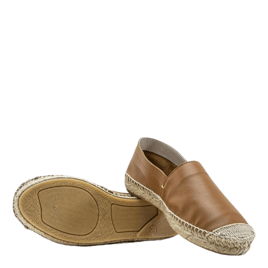 Katie Leather Espadrille Brown