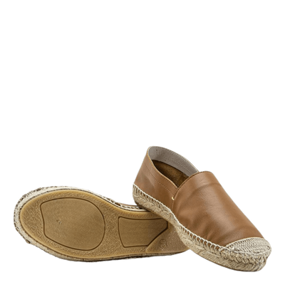 Katie Leather Espadrille Brown