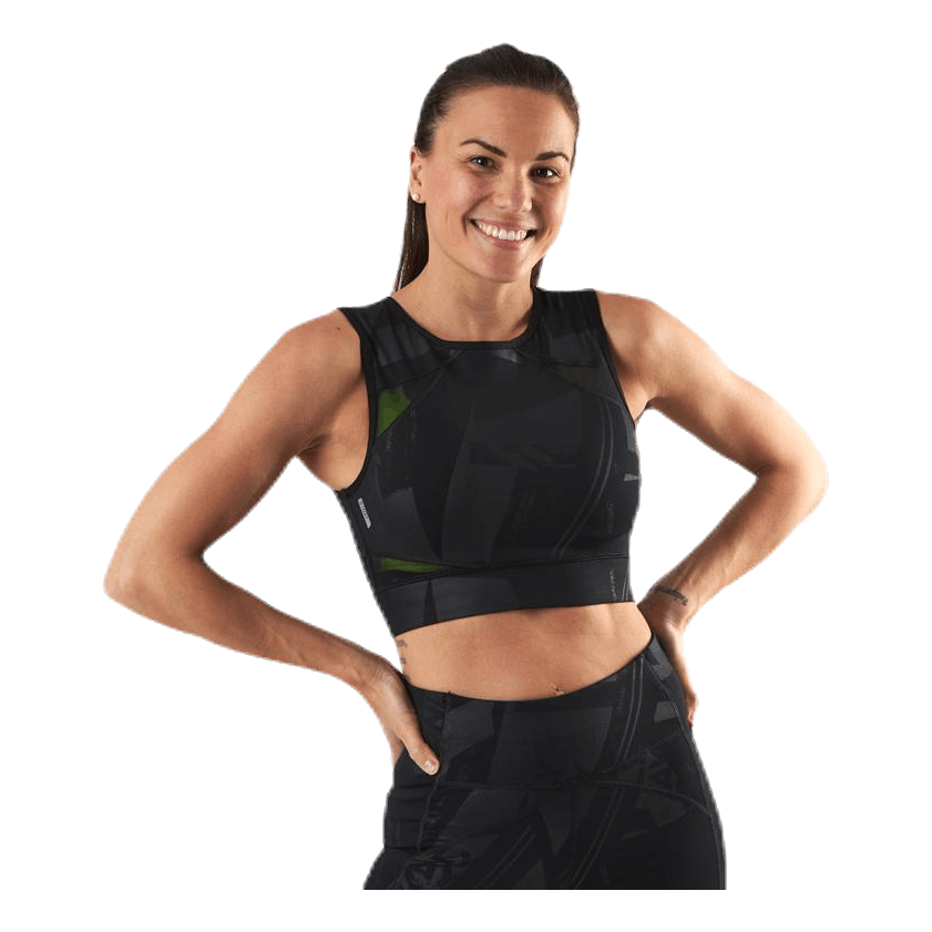 Mado Aop Cropped Training Top Black