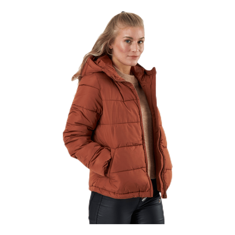 Bee Short Padded Jacket Brown