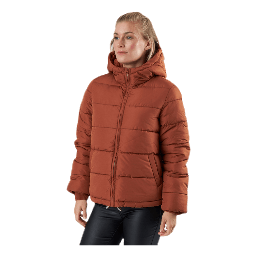 Bee Short Padded Jacket Brown