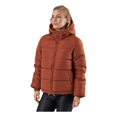 Bee Short Padded Jacket Brown