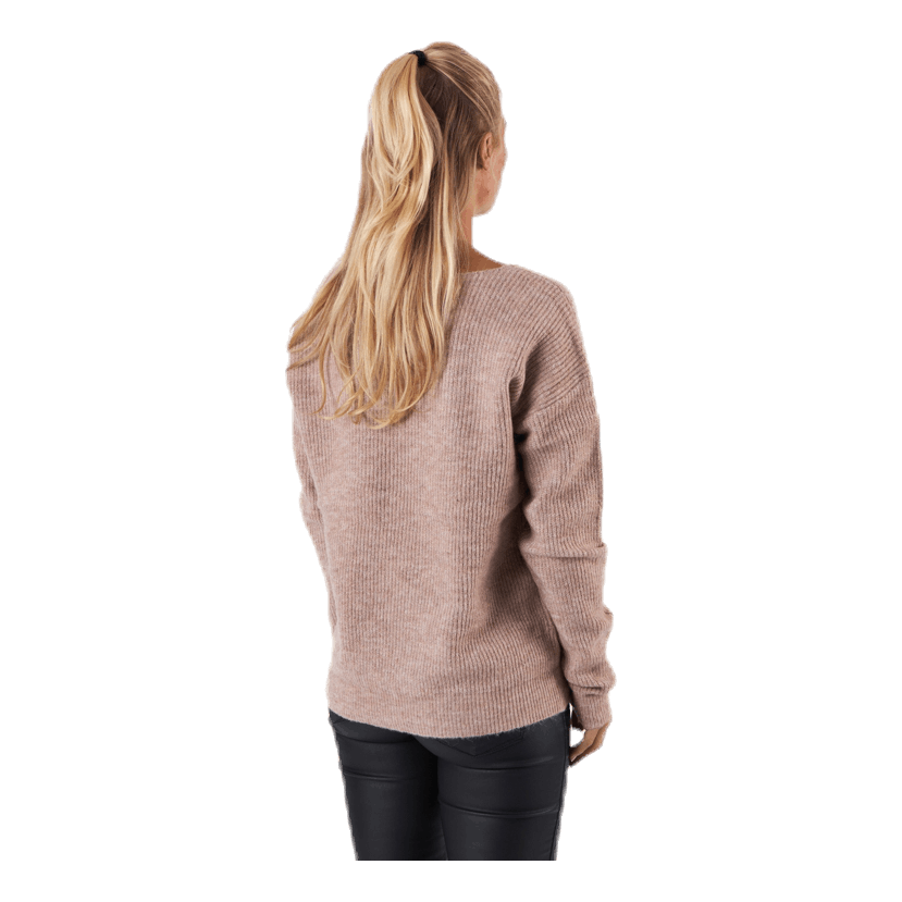 Babett Ls V-Neck Knit Beige