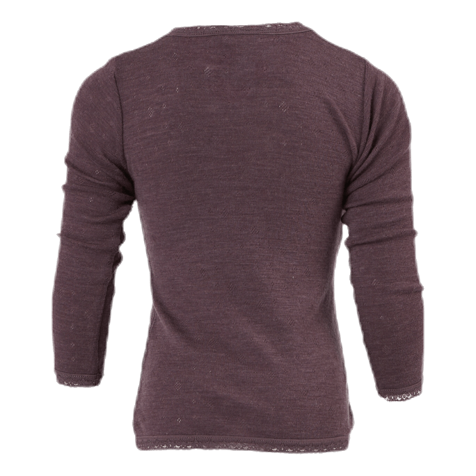 Wang Wool Needle Ls Top Grey