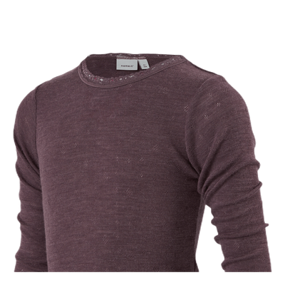 Wang Wool Needle Ls Top Grey