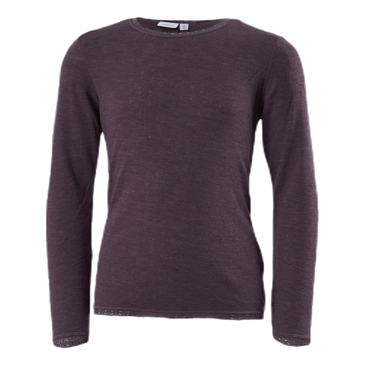 Wang Wool Needle Ls Top Grey