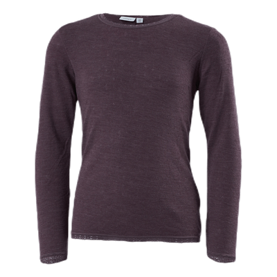 Wang Wool Needle Ls Top Grey