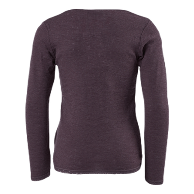 Wang Wool Needle Ls Top Grey