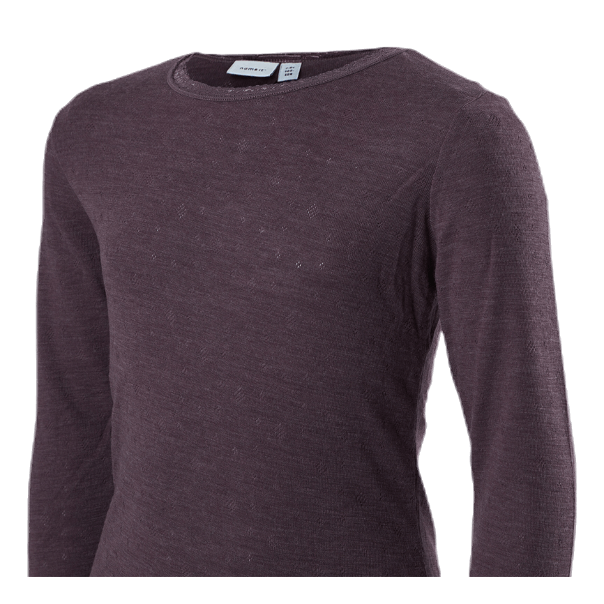 Wang Wool Needle Ls Top Grey